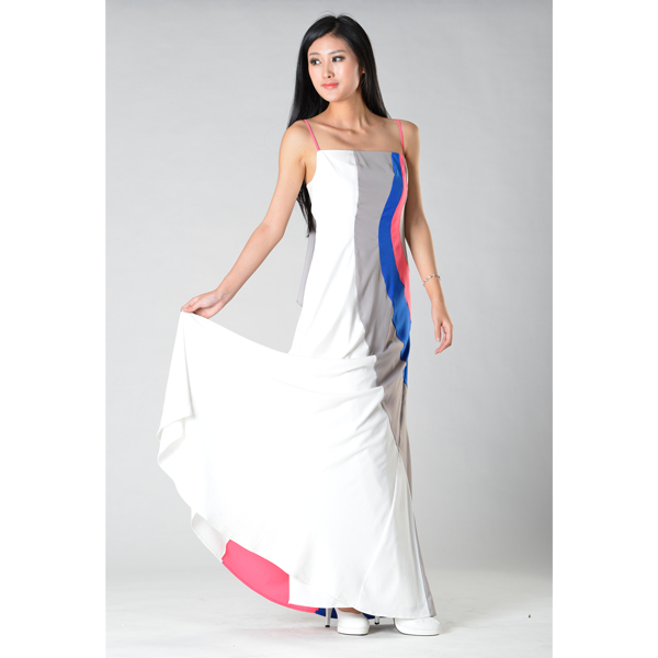 SY017四色吊帶連衣裙側(cè)面效果 SY017四色吊帶連衣裙側(cè)面效果